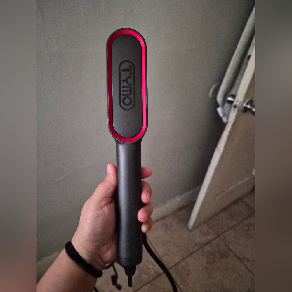 TYMO Hair Straightening Brush - Black and Red